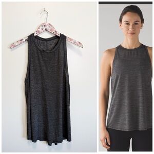 LULULEMON Hot Like Agni Singlet Tank Top Heathered Black Gray Muscle 10